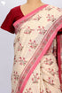 Bengal Cotton Saree In Floral Block Print