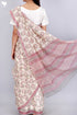 Kota Doria Saree In Floral Block Print