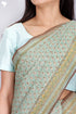 Kota Doria Saree In Floral Block Print