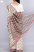 Kota Doria Saree In Floral Block Print