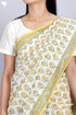 Maheshwari Saree In Floral Block Print