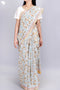 Maheshwari Saree In Floral Block Print