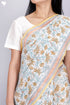 Maheshwari Saree In Floral Block Print