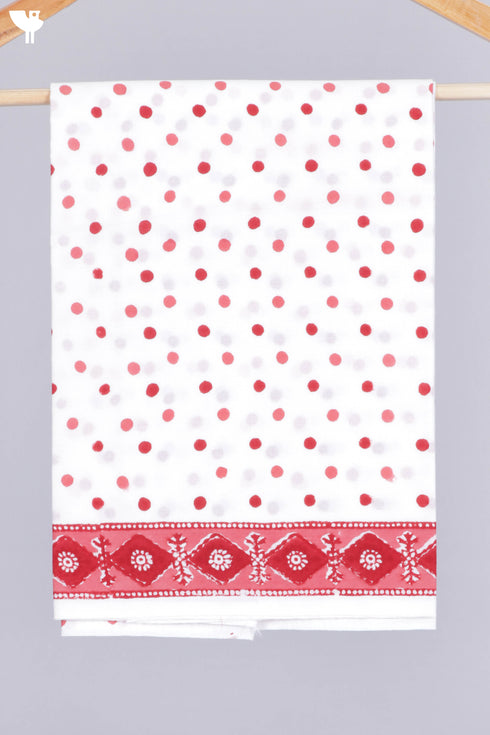 Mulmul Cotton Saree In Block Print