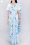 Mulmul Cotton Saree In Block Print