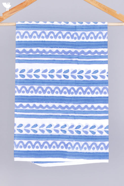 Mulmul Cotton Saree In Block Print