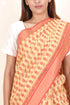 Maheshwari Saree In Floral Block Print