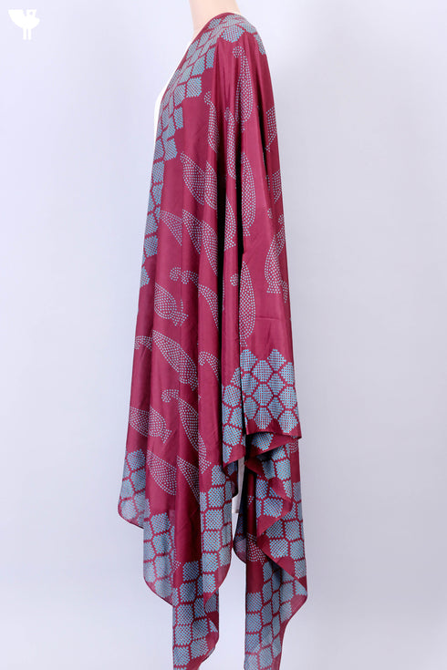 Cotton Silk DupattaIn Paisley Block Print