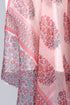 Kota Doria Dupatta In Floral Block Print