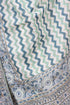 Mulmul CottonDupatta With Zigzag Block Print