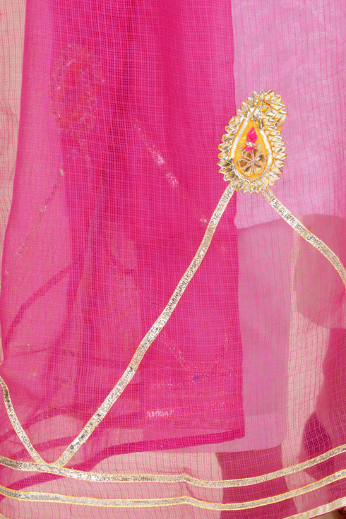 Kota Doria Dupatta With Gota Patti Embroidery
