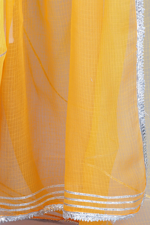 Kota Doria Dupatta With Gota Patti Embroidery