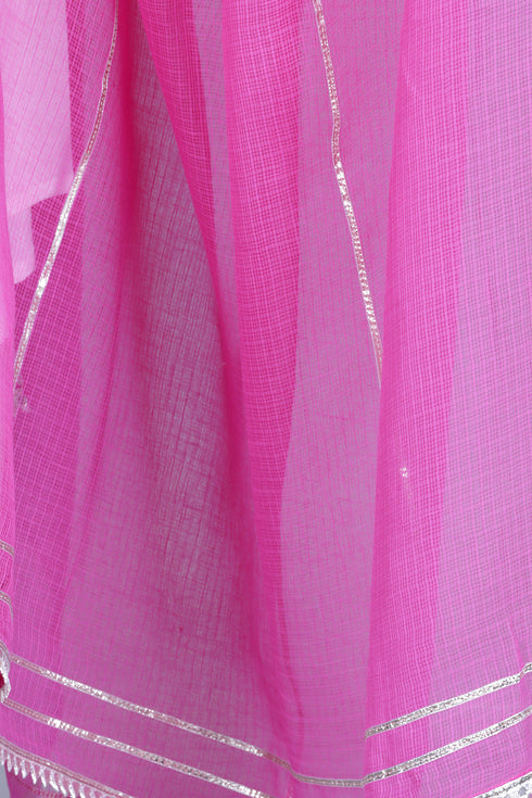 Kota Doria Dupatta With Gota Patti Embroidery