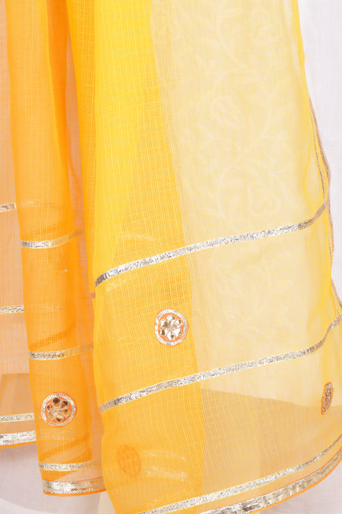 Kota Doria Dupatta With Gota Patti Embroidery