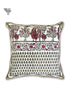 20s Cotton Cushion Cover in Floral Block Print with Piping