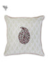 20s Cotton Cushion Cover in Floral Block Print with Piping