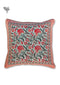 20s Cotton Cushion Cover in Floral Block Print