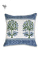 20s Cotton Cushion Cover in Floral Block Print