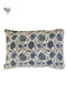 40s Cotton Pillow Cover in Floral Block Print