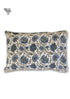 40s Cotton Pillow Cover in Floral Block Print