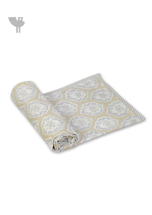 Mulmul Cotton Dohar In Geometric Block Print