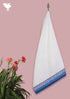 Handloom Cotton Bath Towel With Block Printed Border