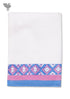 Handloom Cotton Hand Towel With Block Printed Border