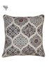 20s Cotton Cushion Cover In Grey, Bordeaux Red and Steel Blue Floral Block Print