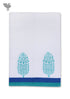 Handloom Cotton Bath Towel With Block Print Border