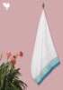 Handloom Cotton Bath Towel With Block Print Border