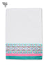 Handloom Cotton Bath Towel With Block Print Border