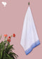 Handloom Cotton Bath Towel With Block Print Border