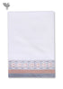 Handloom Cotton Bath Towel With Block Print Border