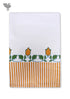 Handloom Cotton Bath Towel With Block Print Border