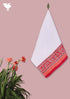 Handloom Cotton Bath Towel With Block Print Border