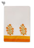 Handloom Cotton Bath Towel With Block Print Border