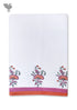 Handloom Cotton Bath Towel With Block Print Border