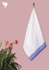 Handloom Cotton Bath Towel With Block Print Border