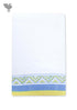 Handloom Cotton Bath Towel With Block Print Border