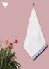 Handloom Cotton Bath Towel With Block Print Border