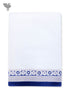 Handloom Cotton Bath Towel With Block Print Border
