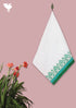 Handloom Cotton Hand Towel With Block Print Border