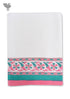Handloom Cotton Hand Towel With Block Print Border