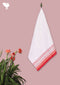 Handloom Cotton Hand Towel With Block Print Border