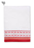 Handloom Cotton Hand Towel With Block Print Border