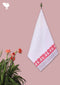 Handloom Cotton Hand Towel With Block Print Border