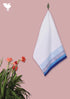 Handloom Cotton Hand Towel With Block Print Border