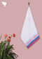 Handloom Cotton Hand Towel With Block Print Border