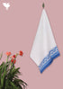 Handloom Cotton Hand Towel With Block Print Border