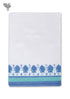 Handloom Cotton Hand Towel With Block Print Border